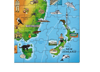 Orchard Jigsaw - Map of Australia & New Zealand