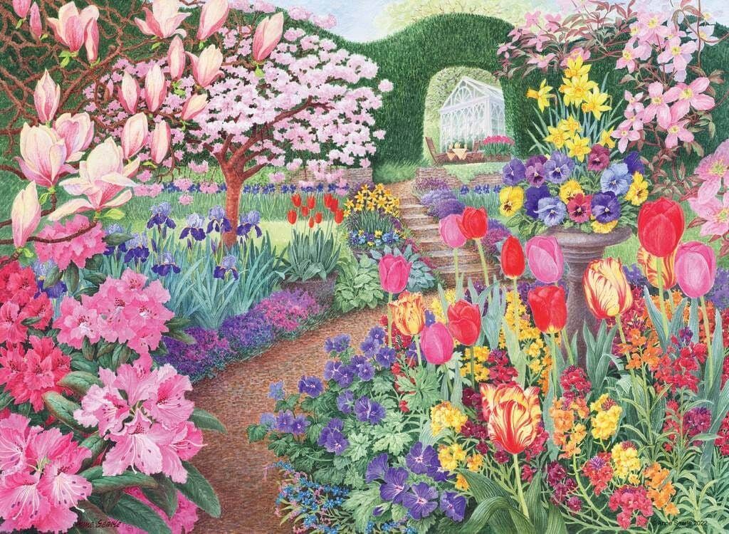 Happy Days No.4: Glorious Gardens Jigsaw Puzzles 4x500pc
