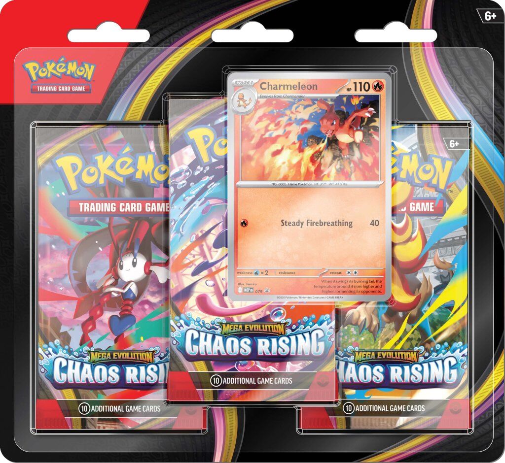 Pokémon TCG: Mega Evolution Chaos Rising 3-Booster Blister