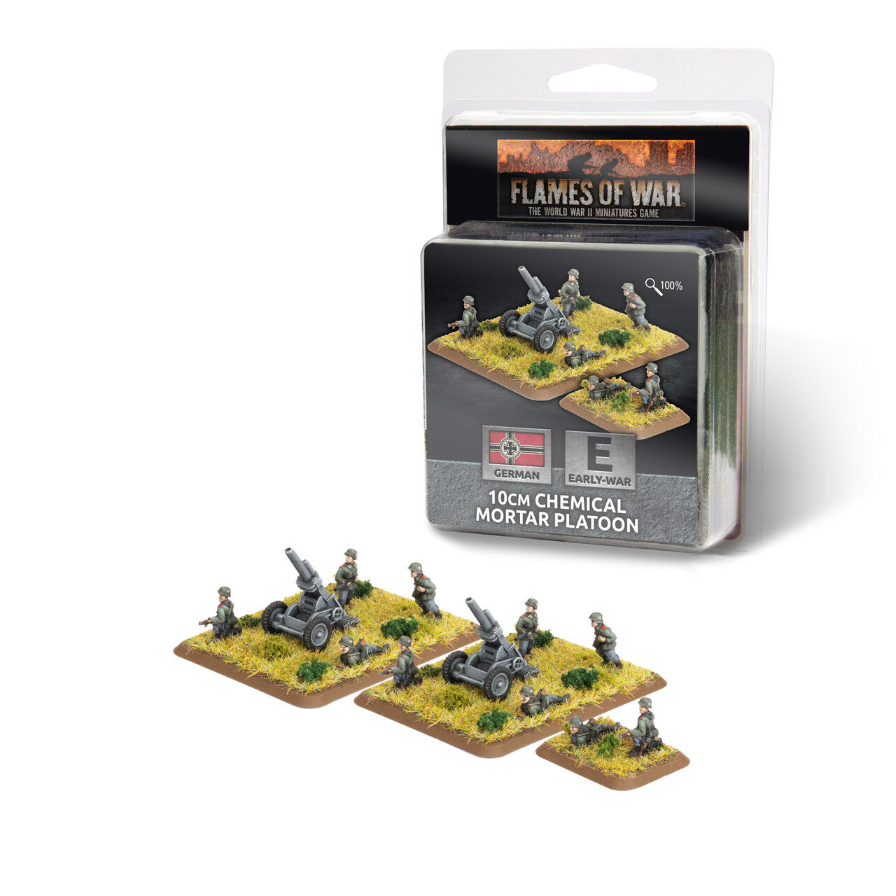 Flames of War: German 10cm Chemical Mortar Platoon (x2 guns)