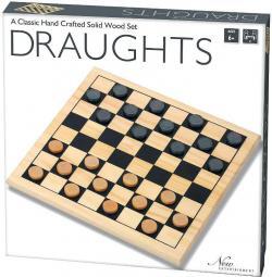 Draughts Set Solid Wood 29cm