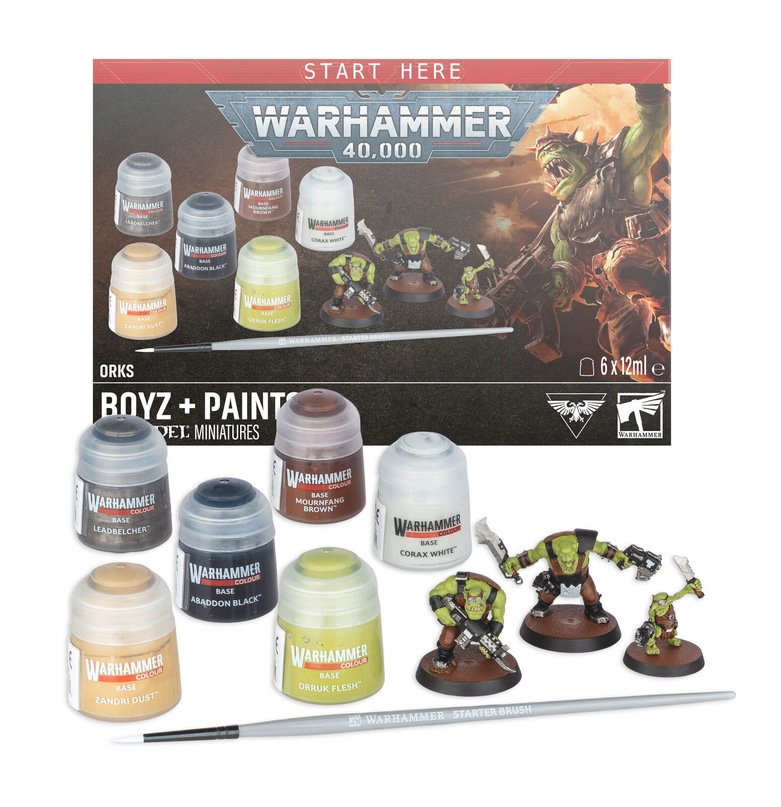 60-05 Warhammer 40000: Ork Boyz + Paints