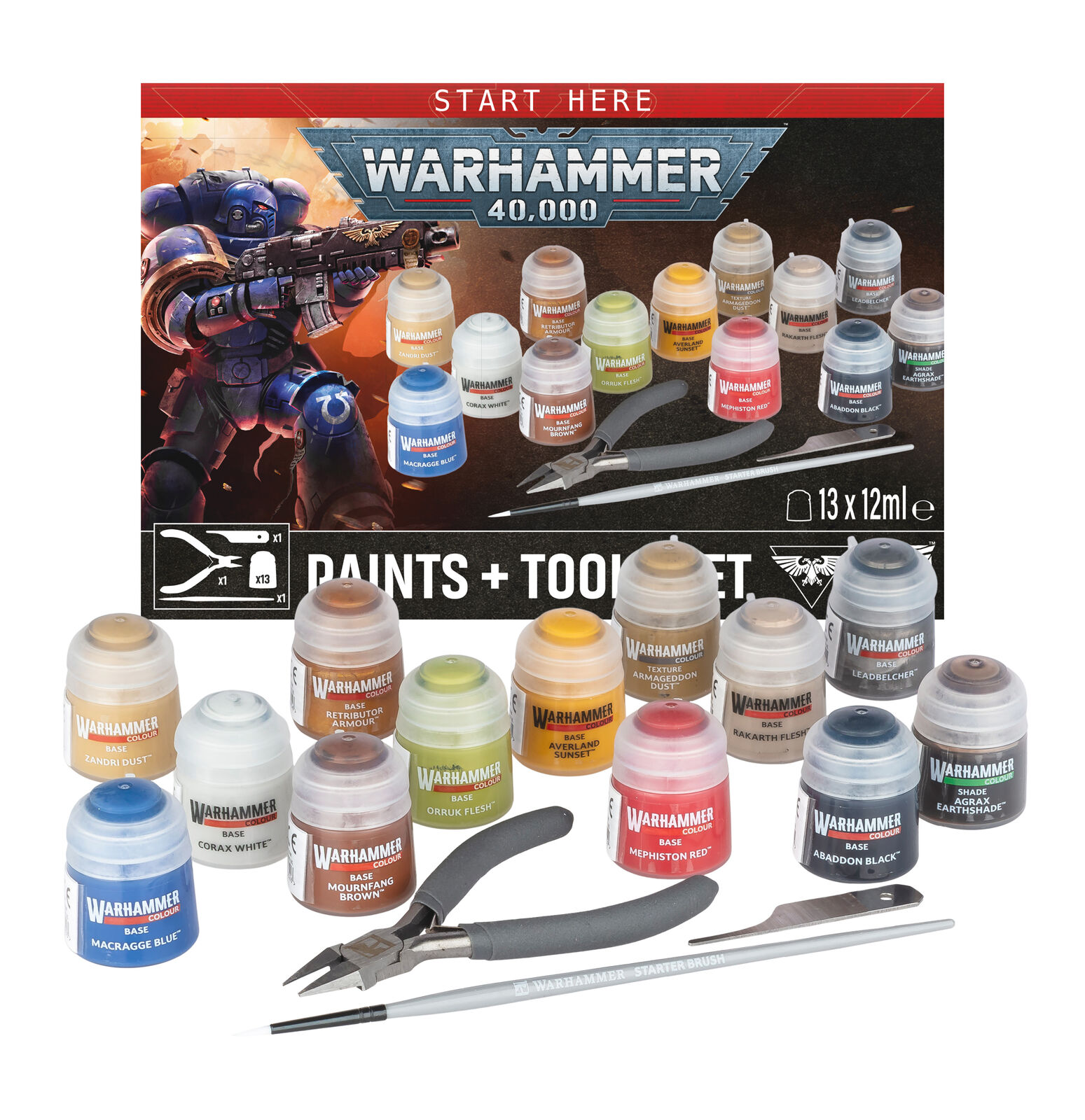 60-12 Warhammer 40000: Paints + Tools