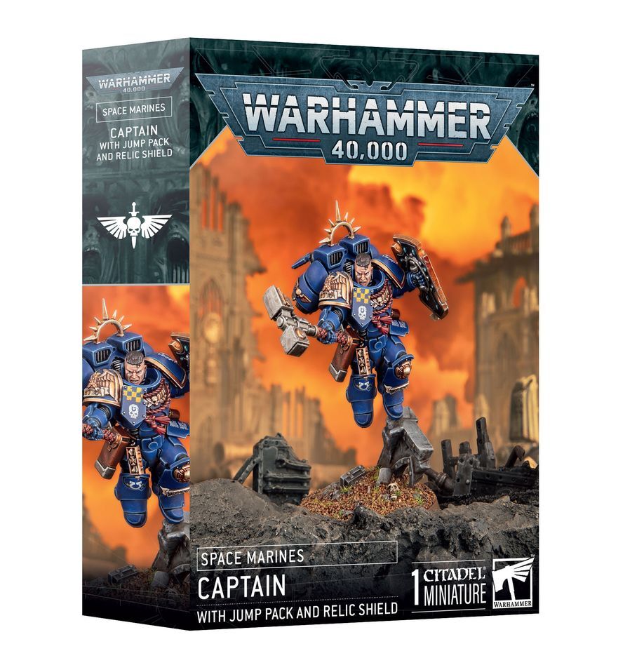 48-102 Space Marines: Captain With Jump Pack & Relic Shield