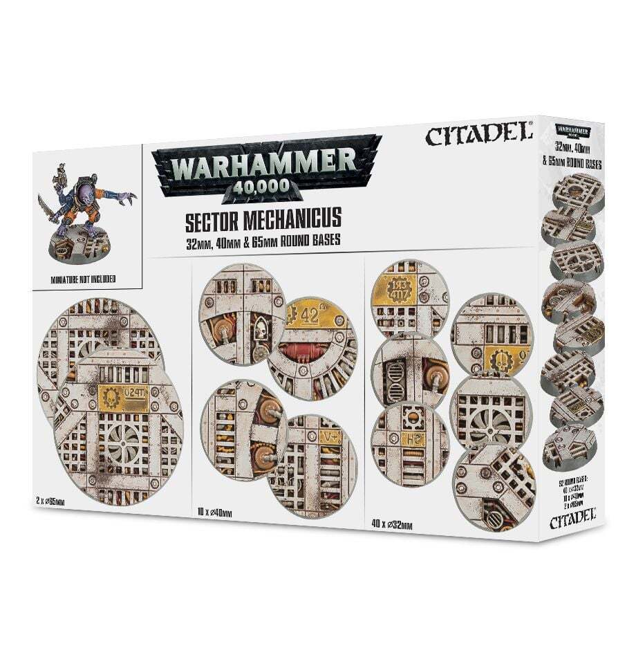 66-95 Sector Mechanicus: 32, 40 & 65mm Round Bases