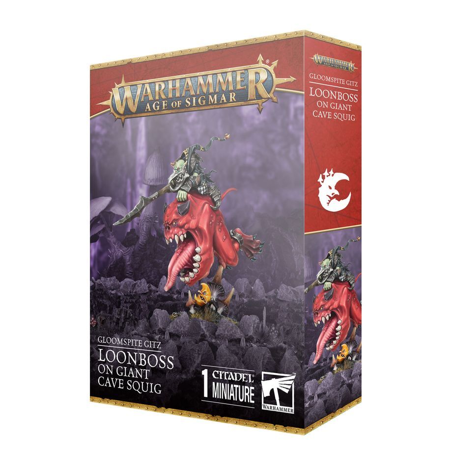 89-35 Gloomspite Gitz Loonboss On Giant Cave Squig