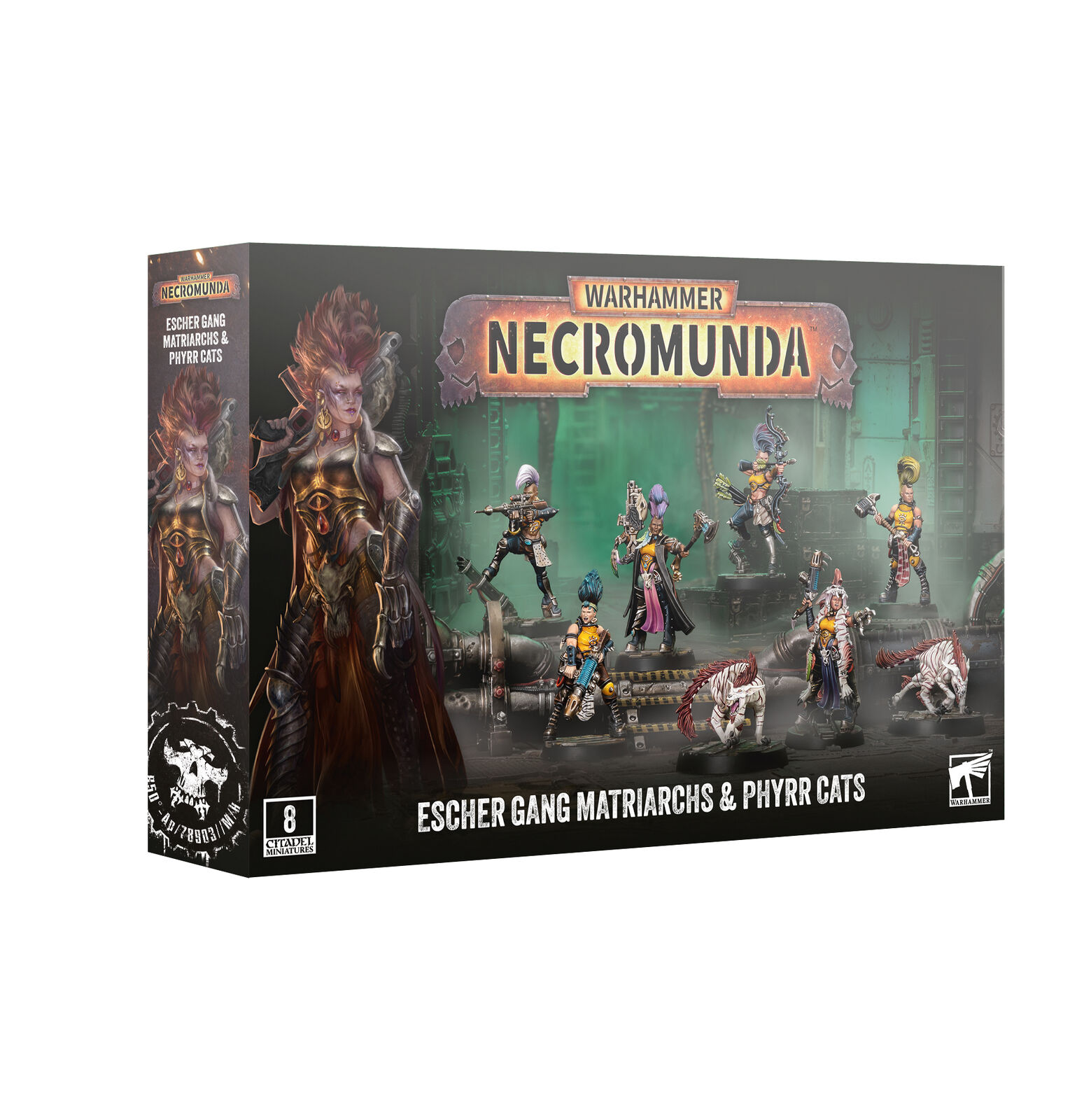 301-75 Necromunda: Escher - Gang Matriarchs & Phyrr Cats