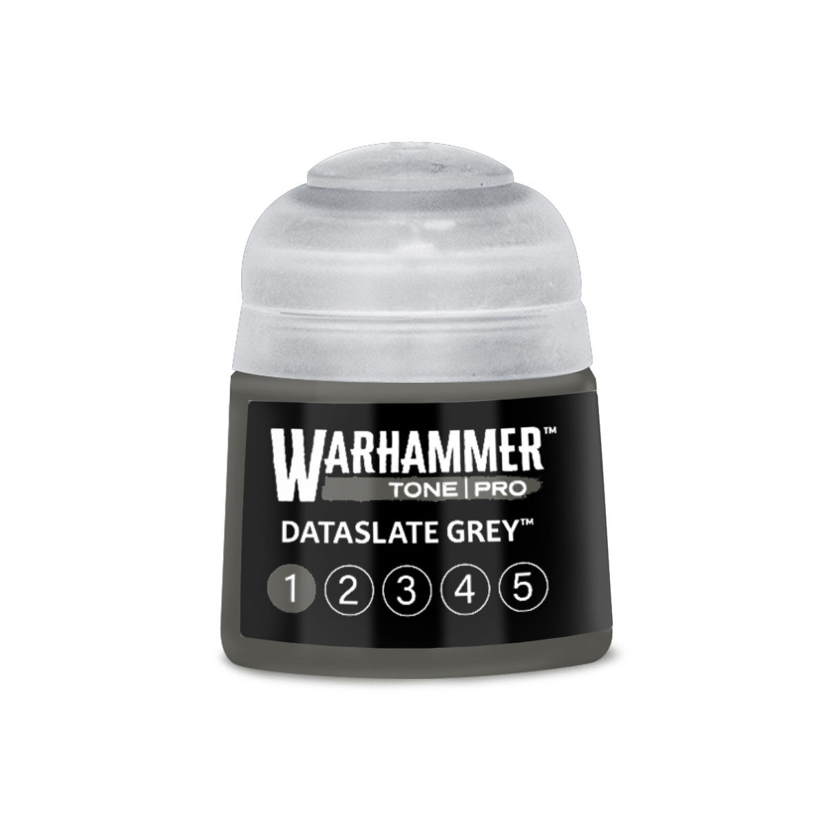 20-101 Warhammer Tone Pro 12ml Paint Pot: Dataslate Grey 1 