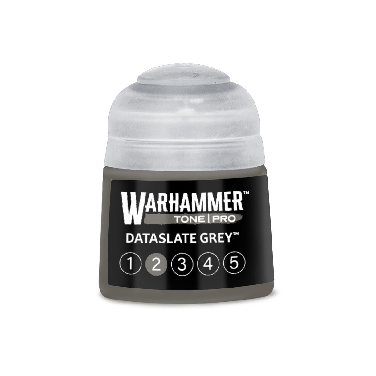 20-102 Warhammer Tone Pro 12ml Paint Pot: Dataslate Grey 2 