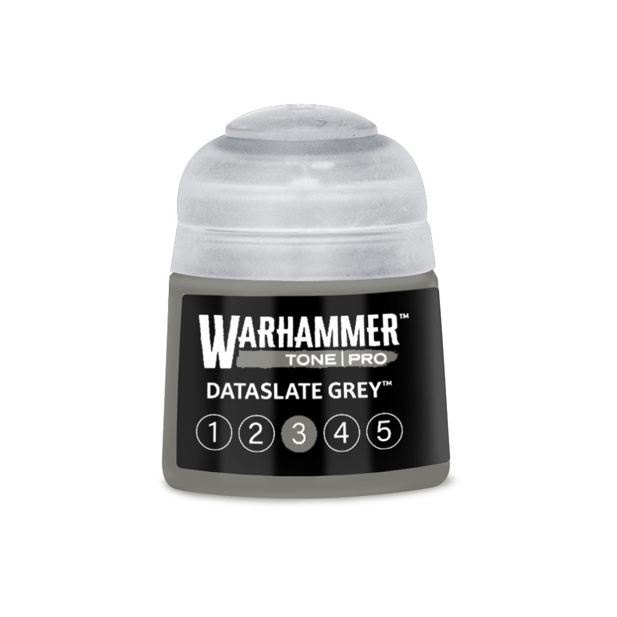 20-103 Warhammer Tone Pro 12ml Paint Pot: Dataslate Grey 3 