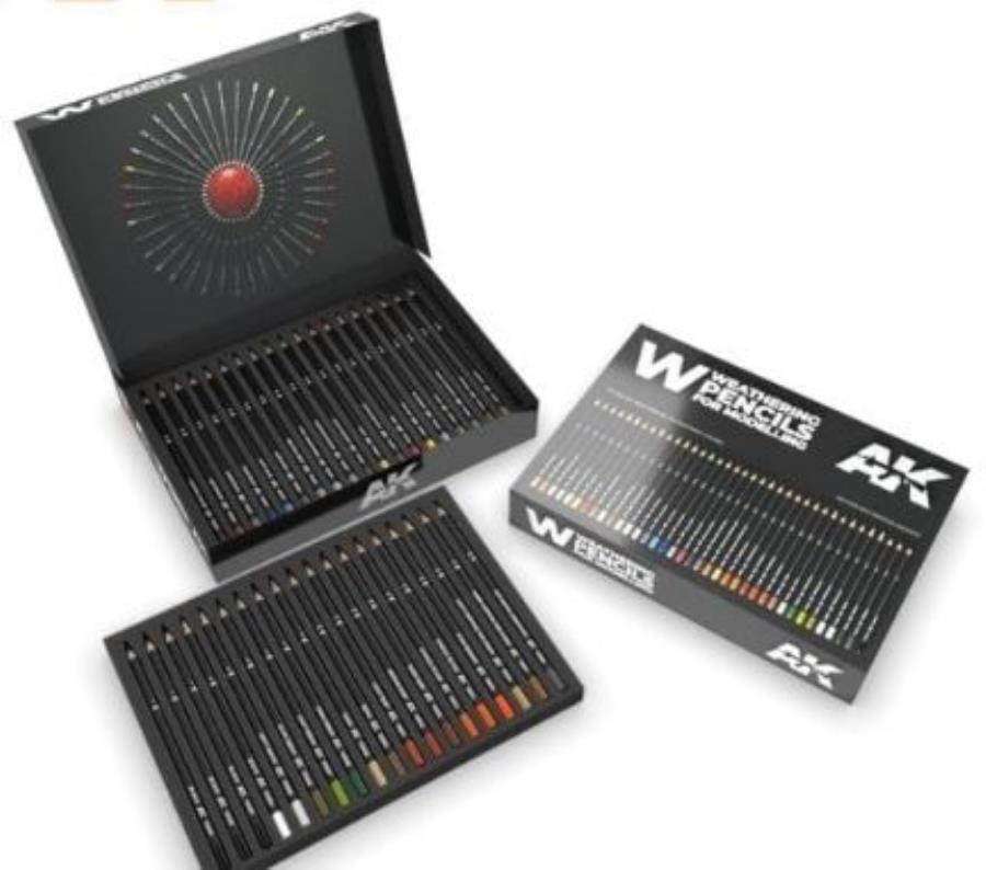 AK-Interactive Weathering Pencils for Modelling: Deluxe Edition Box Set