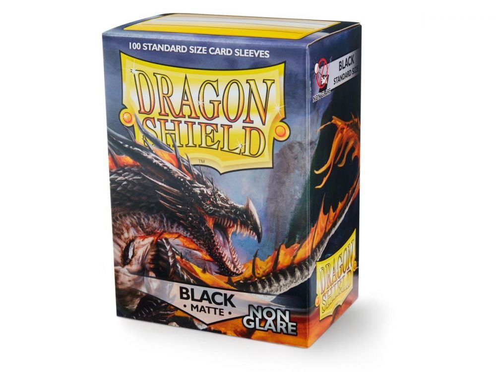 Dragon Shield Sleeves: 100 Box - Non-Glare Black