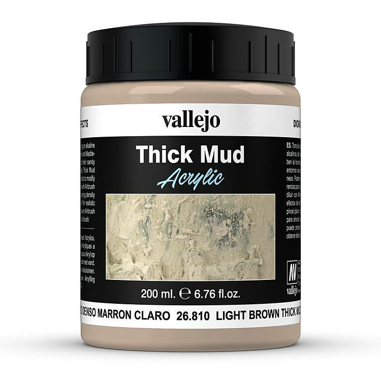 Vallejo Diorama Effects: Light Brown Thick Mud 200ml