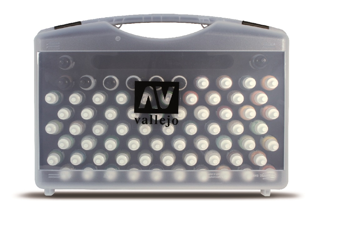 Model Colour set 72 Basic colours + Brushes Plastic Case Set