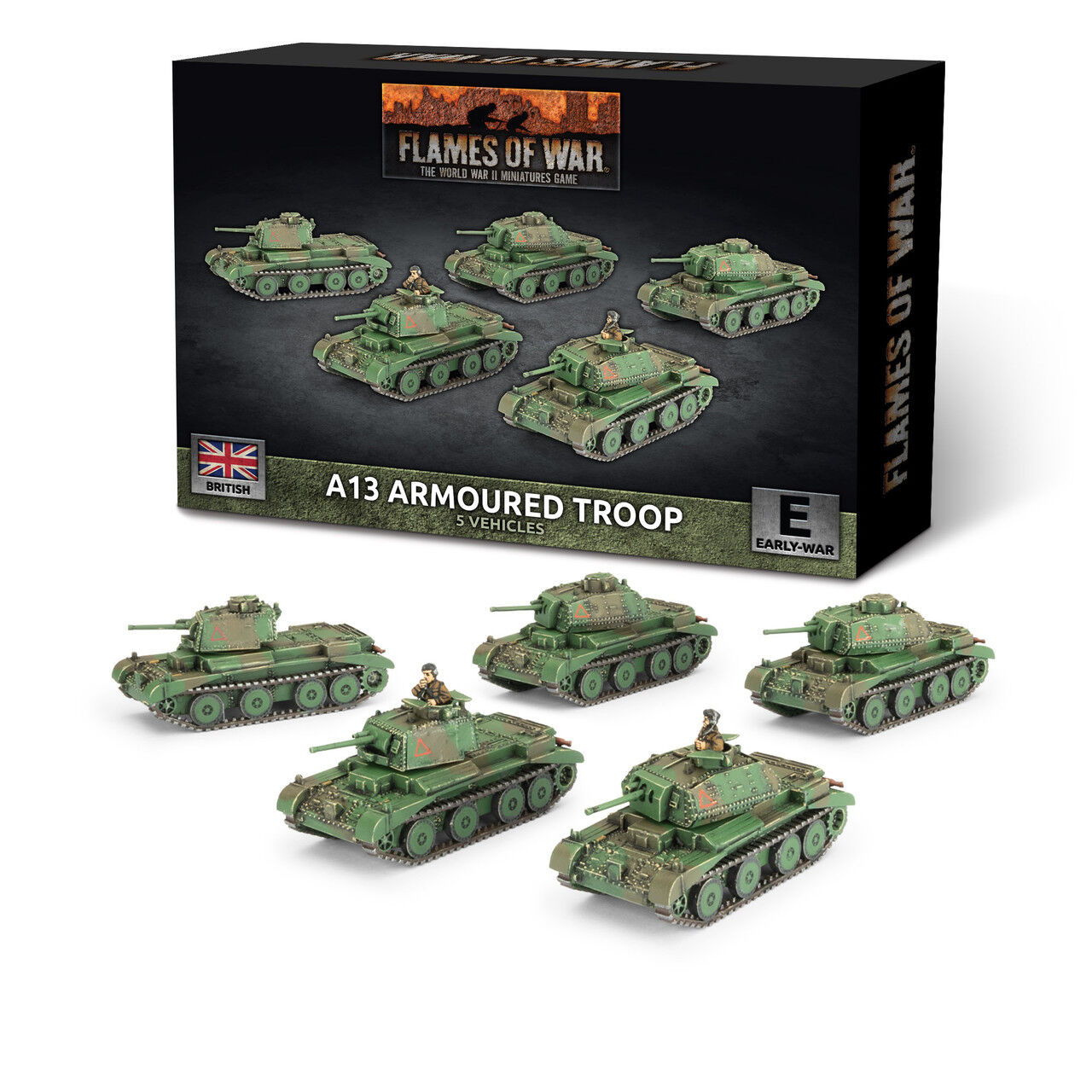 Flames of War: British: A13 Cruiser Troop (x5 Plastic)