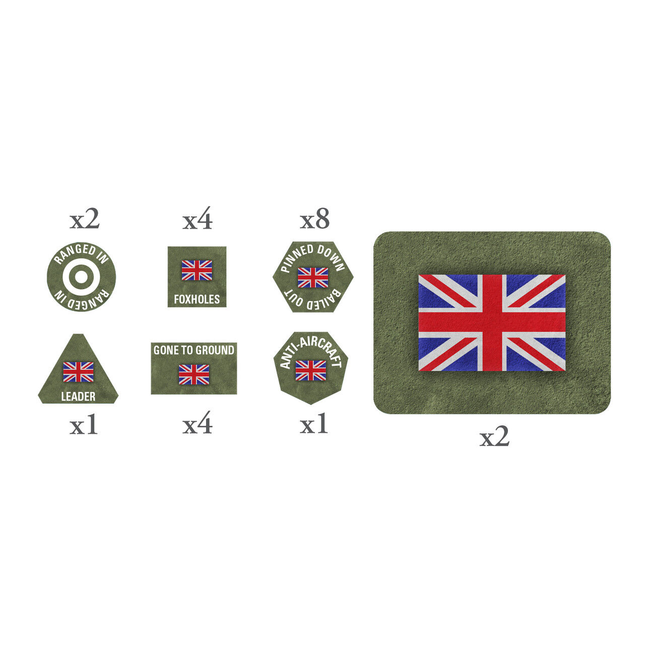 Flames of War: British: EW Tokens (x20) and Objectives (x2)