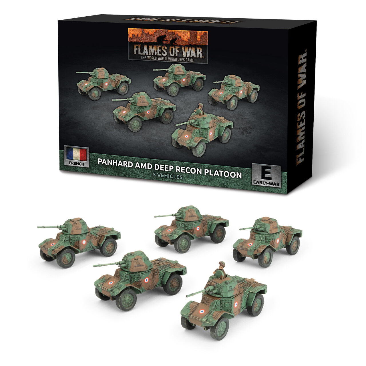 Flames of War: French: Panhard AMD Deep Recon Platoon (x5)