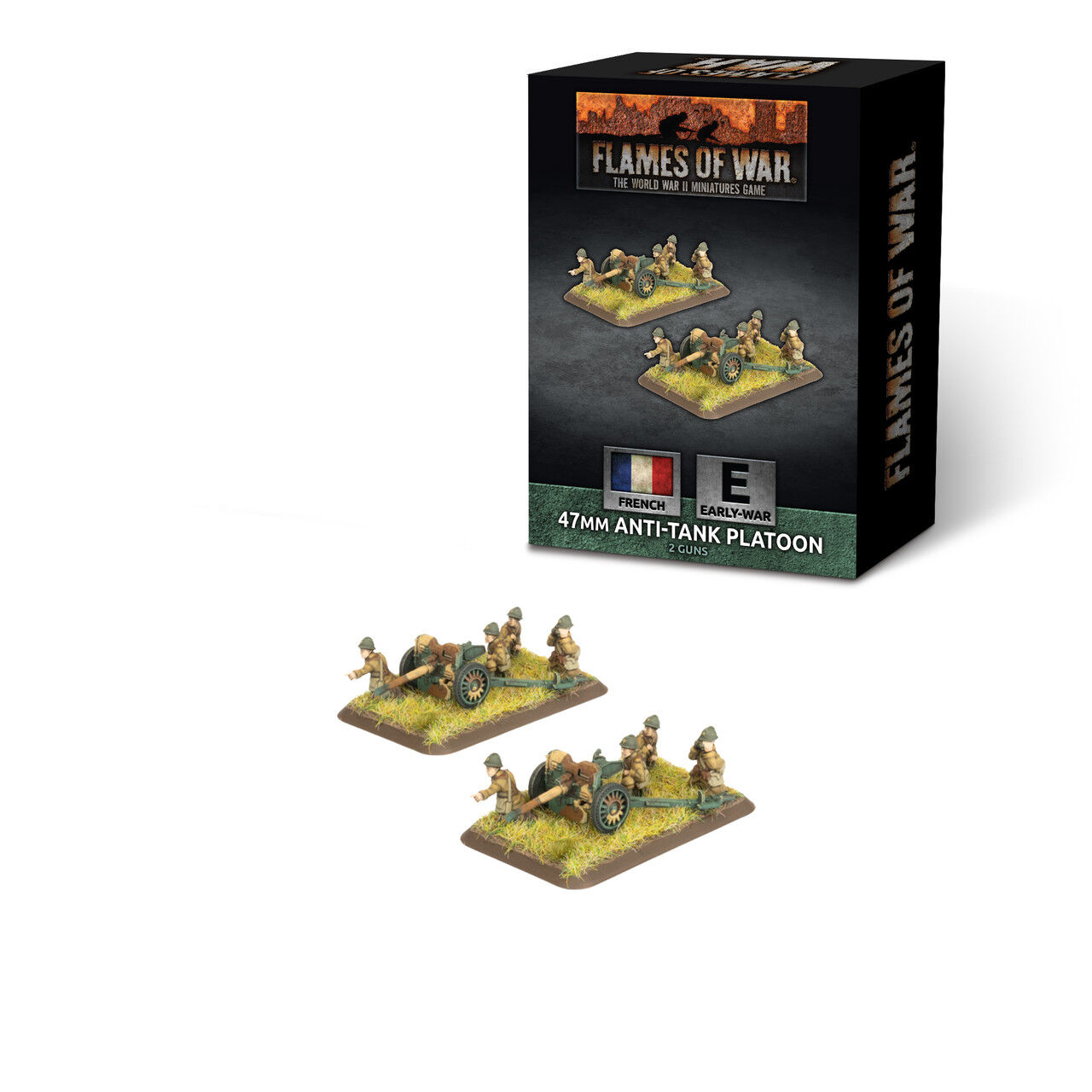 Flames of War: French: APX 47mm mle 1937 Anti-tank Platoon (x2 guns)