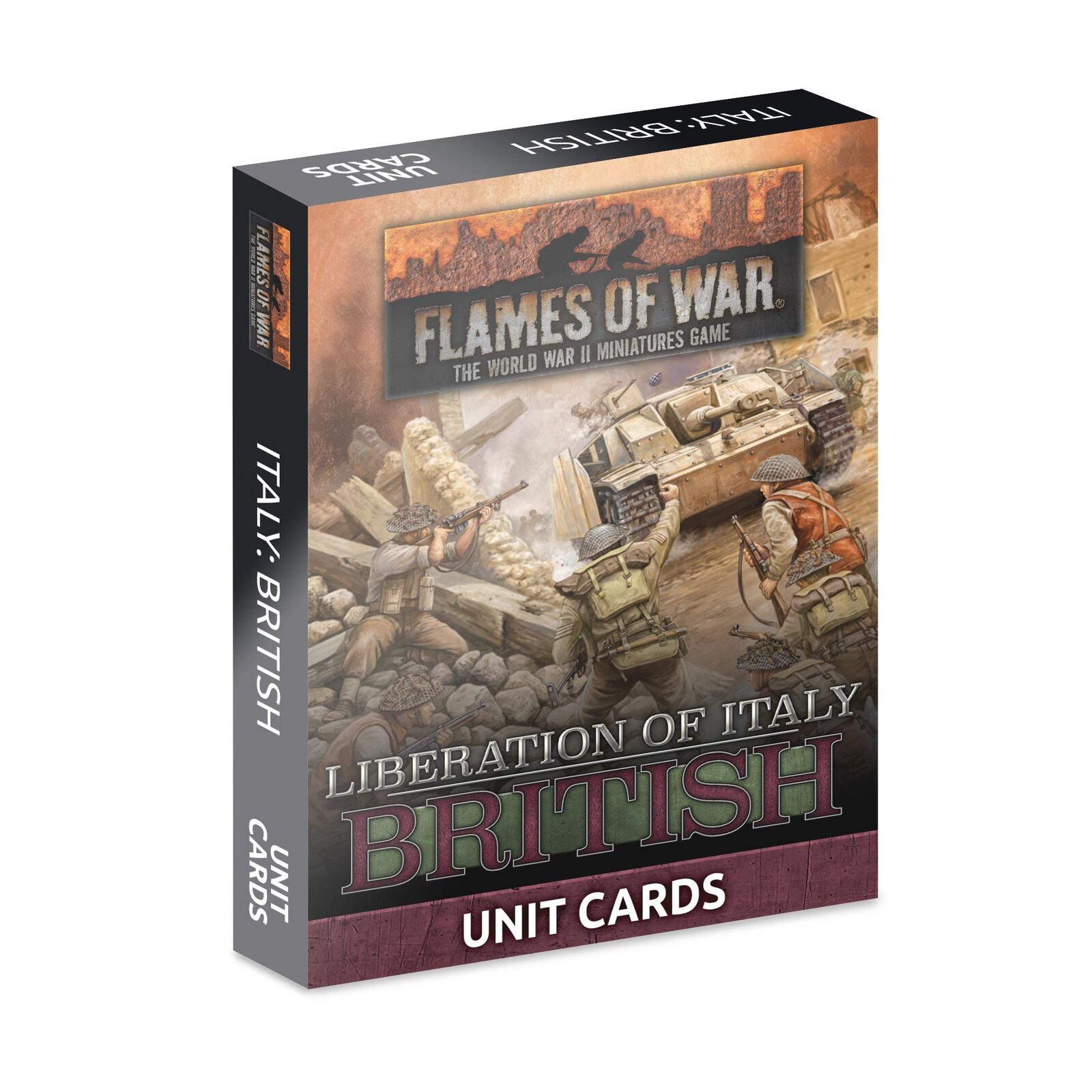 Flames of War: British: Liberation of Italy British Unit Cards (x36 Cards)