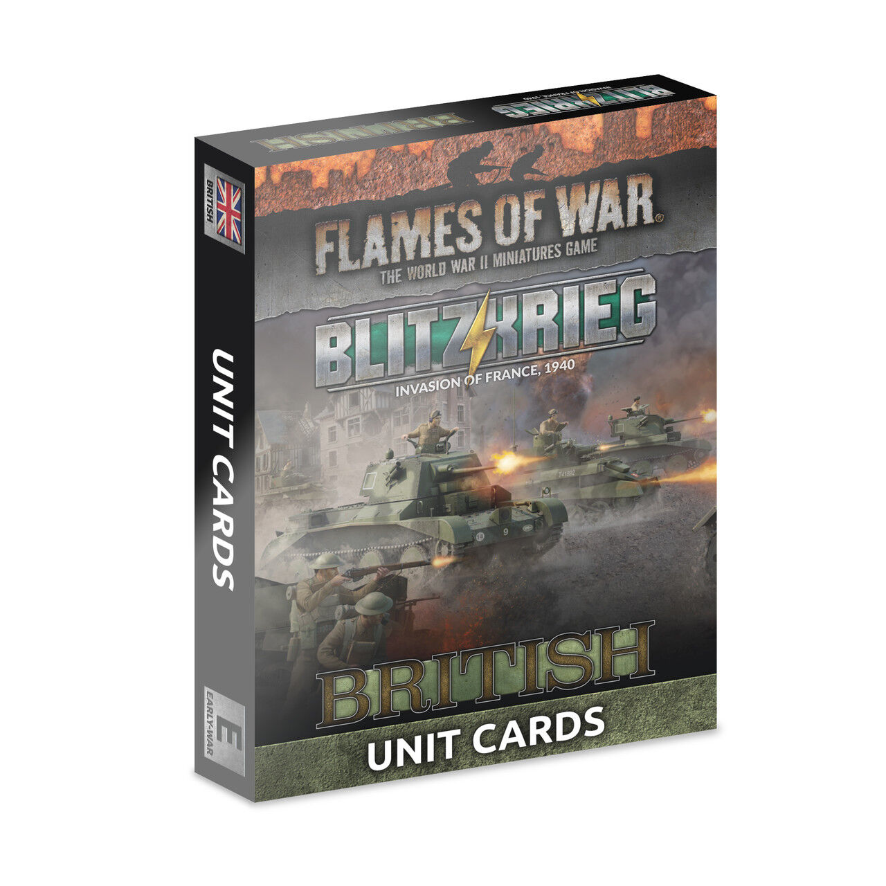 Flames of War: British: Blitzkrieg Unit Cards (x28 Cards) - Limited Edition