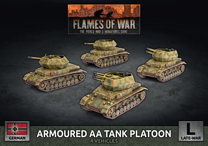 Flames of War: Armoured AA Tank Platoon (x4 Plastic)