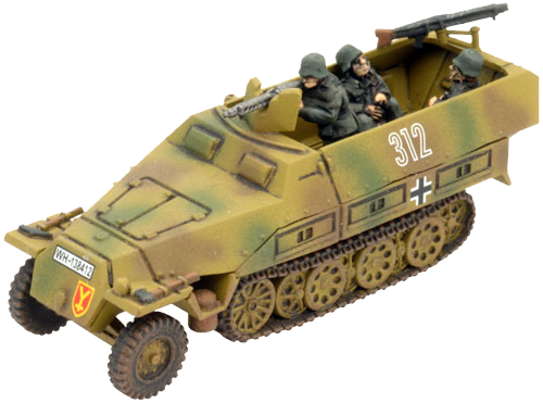Flames of War: German: Sd Kfz 251 2cm / Triple 15mm Armoured Flak Platoon