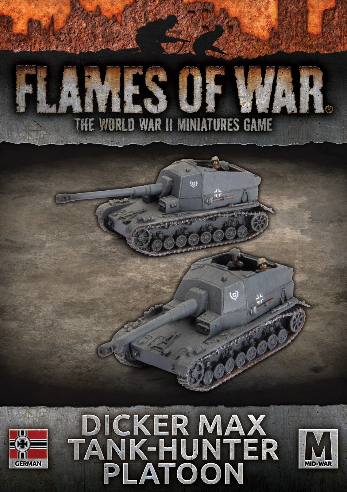 Flames of War: German: Dicker Max Tank-Hunter Platoon (x2)