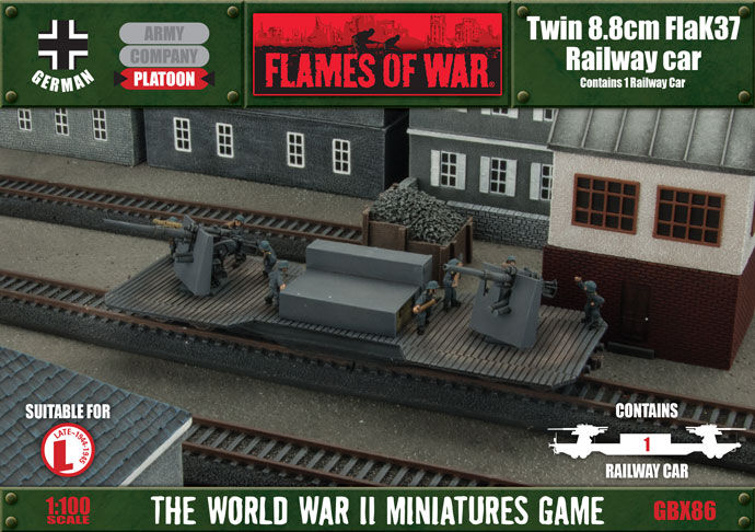 Flames of War: German: Twin 8.8cm FlaK Railway car