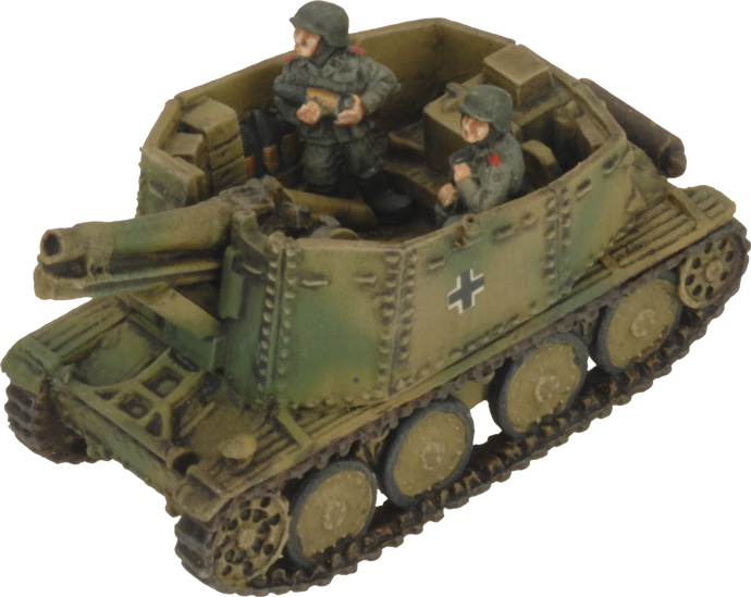 Flames of War: German: Grille (late) (15cm) Gun Platoon (2 x figures)