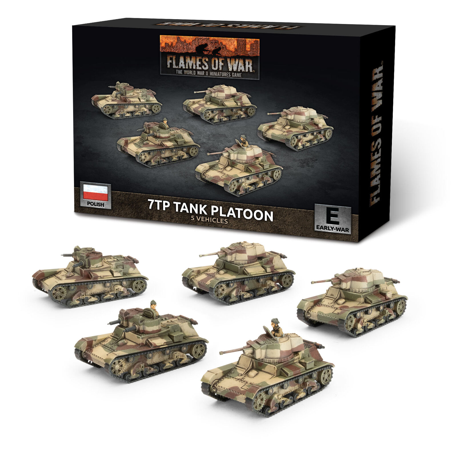 Flames of War: Polish: 7TP Tank Platoon (x5 Plastic)