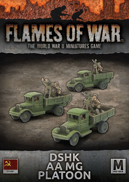 Flames of War: Soviet DSHK AA Platoon (x3)