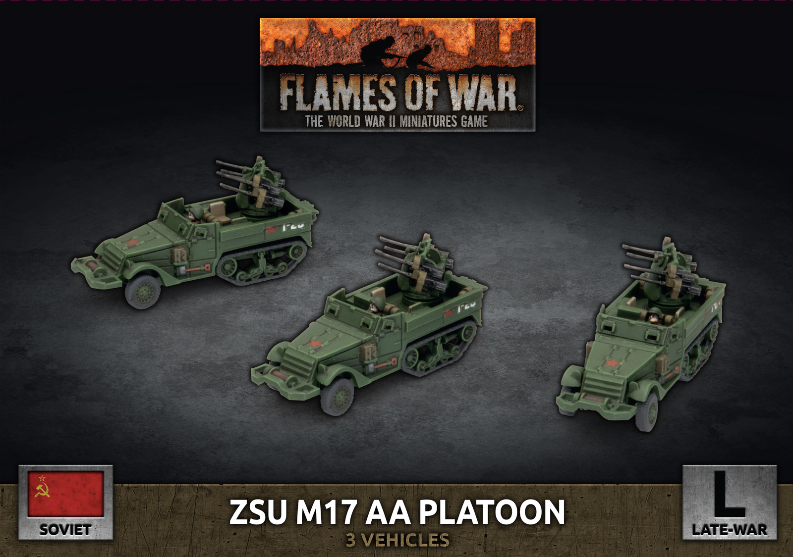 Flames of War: ZSU M17 Anti-Aircraft Platoon (x3 Plastic)