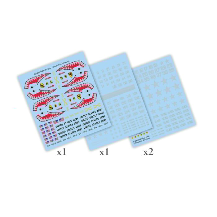 World War III: American: American Decals (x4 decal sheets)