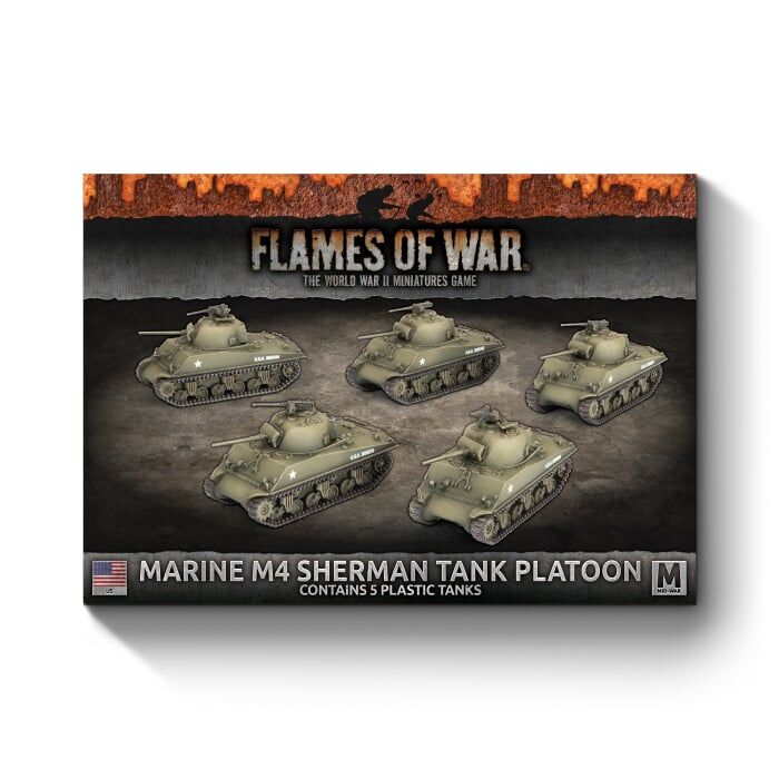 Flames of War: Marine M4 Sherman Platoon (x5 Plastic)