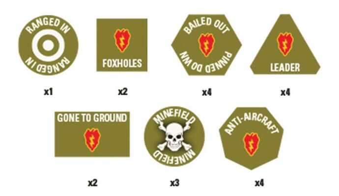 Flames of War: Vietnam - Tropic Lightning Token Set