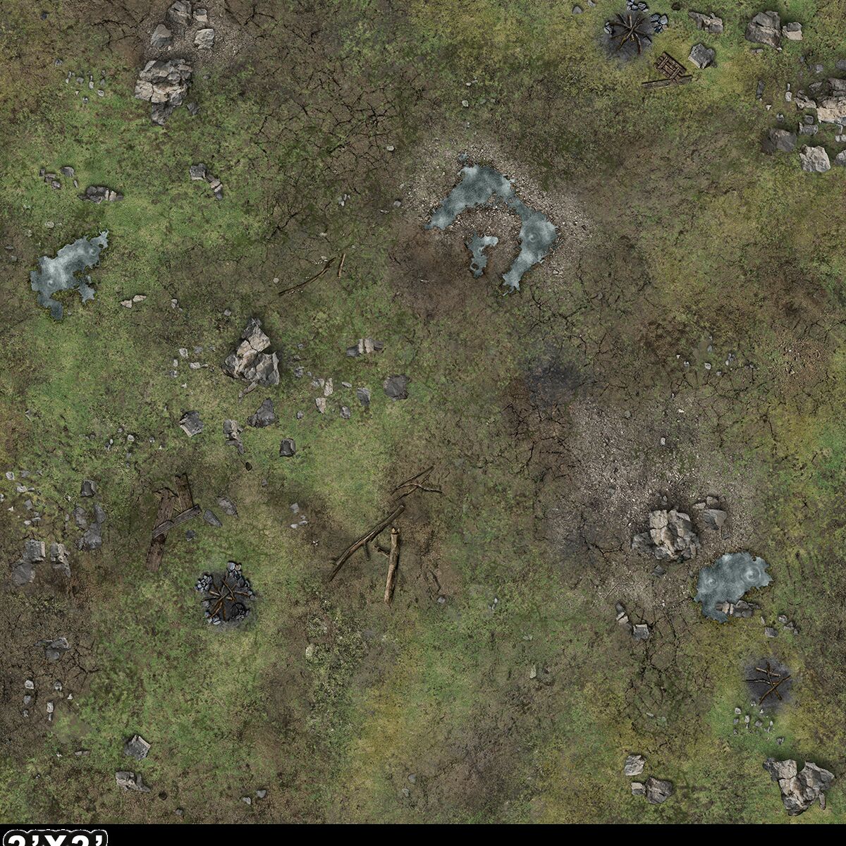 Forsaken Plain Gaming Mat 3'x3'