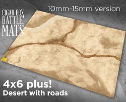 Battle Mat: 4x6' Desert with Roads (15mm Scale)