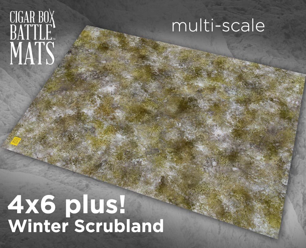 Battle Mat: 4x6 Winter Scrubland