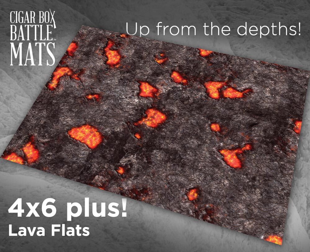 Battle Mat: 4x6 Lava Flats