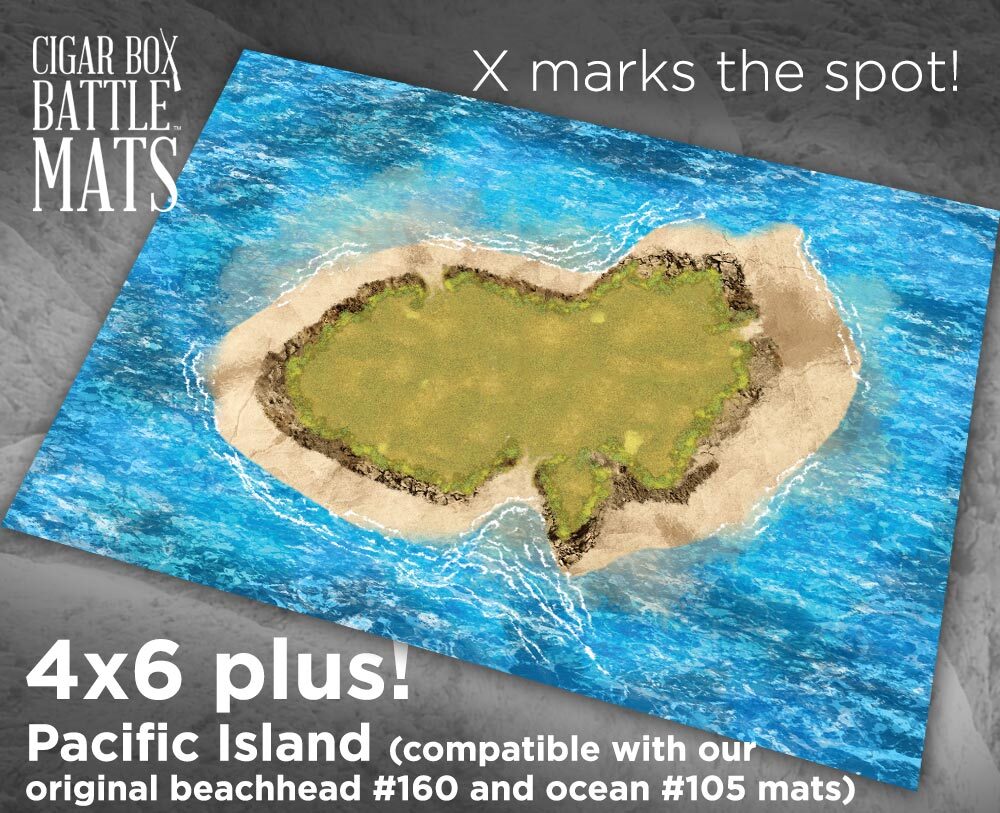 Battle Mat: 4x6 Pacific Island (6-28mm Scale)