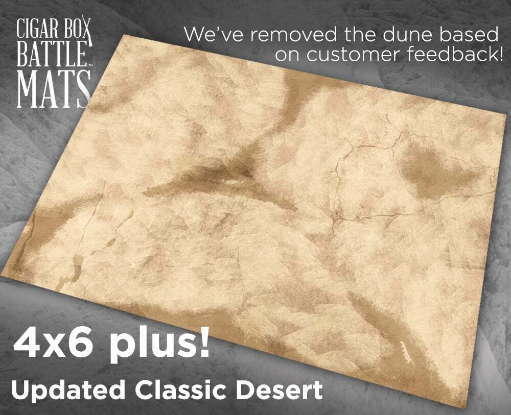 Battle Mat: 4x6 Updated Classic Desert (10-28mm Scale)
