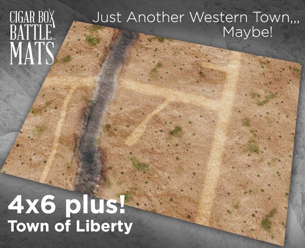 Battle Mat: 4x6 Town of Liberty (10-28mm Scale)