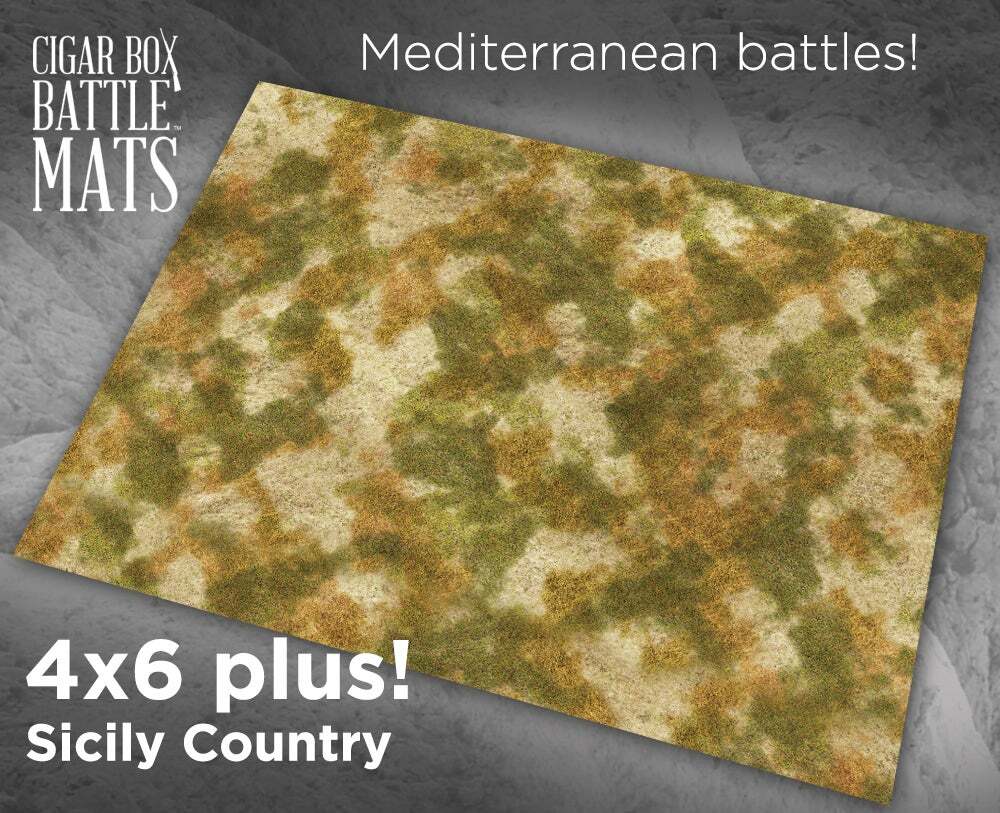 Battle Mat: 4x6 Sicily Country (10-28mm Scale)