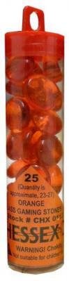 Chessex Orange Glass Stones 20+