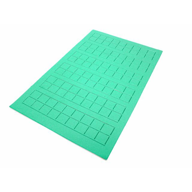Counter Sheet Green 1/2" Squares (108)