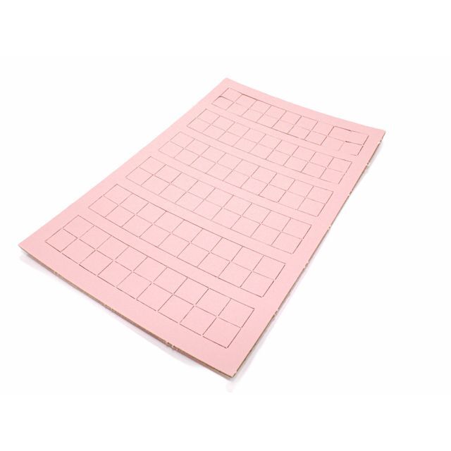 Counter Sheet Pink 1/2" Squares (108)