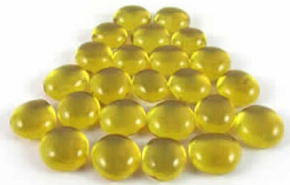 Gaming Stones Crystal Yellow Glass Stone (Qty 40) in 5 1/2" Tube