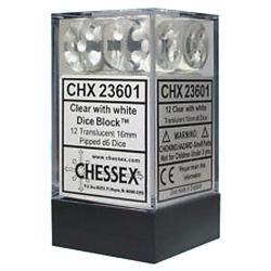 Translucent: 16mm D6 Clear / White (12)