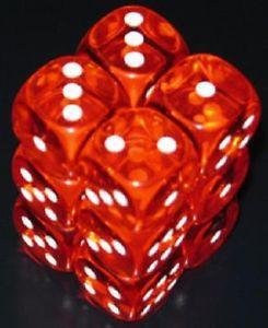 Translucent: 16mm D6 Orange/White (12)