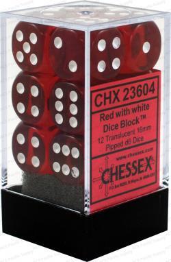 Translucent : 16mm D6 Red (12)